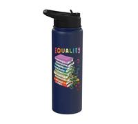 Pari diritti Libri Gentilezza Pace Amore Inclusione Stainless Steel Insulated Water Bottle