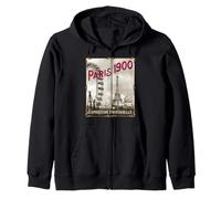 Parigi 1900 Esposizione Universelle (Fiera Mondiale di Parigi) Felpa con Cappuccio