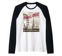 Parigi 1900 Esposizione Universelle (Fiera Mondiale di Parigi) Maglia con Maniche Raglan