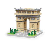 Parigi Arc de Triomphe Micro Building Blocks - 1800+ Pezzi Modello di architettura 3D per adulti, sfidante esposizione da collezione, giocattoli antistress