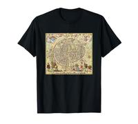 Parigi City 1576 Antica Mappa Francia Souvenir Maglietta