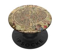 Parigi City 1576 Antica mappa Francia Souvenir PopSockets PopGrip Adesivo