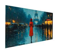 Parigi Diamond Painting Kit Completo, Diamond Painting Donna, Diamante Dipingere con i Numeri Adulti 50 x 100CM, Kit Punto Croce Diamantini Crystal Art Pittura Con Numeri, Decorazioni Casa JXL-9824