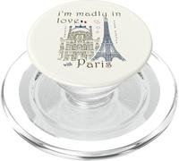 Parigi, disegno a mano del Louvre e della Torre Eiffel, Love PopSockets PopGrip per MagSafe