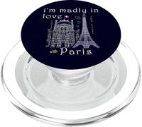 Parigi, disegno a mano del Louvre e della Torre Eiffel, Love PopSockets PopGrip per MagSafe