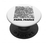 Parigi Francia Mappa Souvenir Viaggiatore Backpacker Ragazzi Giovani PopSockets PopGrip Adesivo
