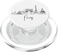 Parigi, Francia, orizzonte, Europa, viaggio, souvenir, nero, paesaggio urbano PopSockets PopGrip per MagSafe