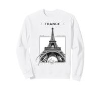 Parigi Francia Torre Eiffel Minimalista Souvenir di Viaggio Felpa