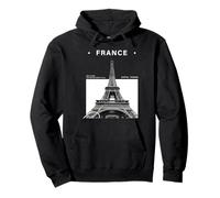 Parigi Francia Torre Eiffel Minimalista Souvenir di Viaggio Felpa con Cappuccio