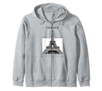 Parigi Francia Torre Eiffel Minimalista Souvenir di Viaggio Felpa con Cappuccio