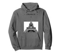 Parigi Francia Torre Eiffel Minimalista Souvenir di Viaggio Felpa con Cappuccio