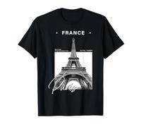 Parigi Francia Torre Eiffel Minimalista Souvenir di Viaggio Maglietta