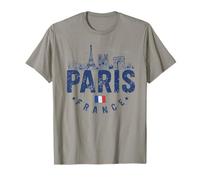 Parigi Francia Torre Eiffel Paesaggio Urbano Viaggio Landmark Souven Maglietta