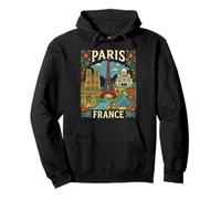 Parigi Francia Viaggio Souvenir Città Landmark Turistico Felpa con Cappuccio