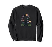 Parigi in Estate Stravagante Torre Eiffel Felpa, Unisex per Adulti, Nero, L