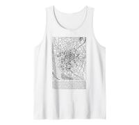 Parigi Mappa Vintage Parig Canotta