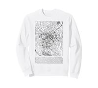 Parigi Mappa Vintage Parig Felpa