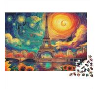 Parigi Matrimonio 1000 Pezzi Puzzle Per Adulti in Starry Eiffel Stampa Cartone Extra Often Impossibile E Difficile Relax Decorazione Da Parete Regalo 52x38cm/1000pcs