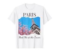 Parigi "Meet Me at the Tower" - Torre Eiffel francese in primavera Maglietta