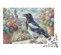 Parigi Rooftop Bird Puzzle impossibile, sfida per adulti, gioco educativo da 1000 pezzi, opera d'arte da gioco per adulti e bambini dai 12 anni in su, 70 x 50 cm/1000 pezzi
