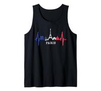 Parigi Skyline Heartbeat Torre Eiffel Francia I Love Paris Canotta