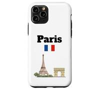 Parigi souvenir Torre Eiffel Arc De Triomphe bandiera francese Custodia per iPhone 11 Pro