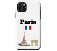 Parigi souvenir Torre Eiffel Arc De Triomphe bandiera francese Custodia per iPhone 11 Pro Max
