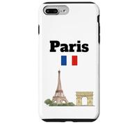Parigi souvenir Torre Eiffel Arc De Triomphe bandiera francese Custodia per iPhone 7 Plus/8 Plus