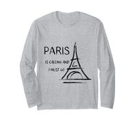 Parigi Sta chiamando e Devo Andare Regali per Viaggi amorevoli Maglia a Manica