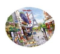 Parigi Street Scene Torre Eiffel stampa morbida base albero di Natale - copertura per albero di Natale, decorazione natalizia per la famiglia