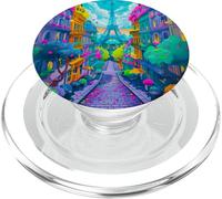 Parigi Torre Eiffel Colorful Street Art Design PopSockets PopGrip per MagSafe