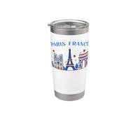 Parigi Torre Eiffel Notre Dame Arc De Triomphe Art Souvenir Bicchiere termico in acciaio inox doppia parete