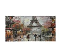 Parigi Torre Eiffel pittura a olio fluorescente coperture per plafoniere | Goccia magnetica da soffitto per aule e l'ufficio, 1,2 x 0,6 m