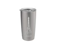 Parigi Torre Eiffel Vintage Skyline Amore Francia Love Paris Bicchiere termico in acciaio inox doppia parete