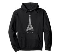 Parigi Torre Eiffel Vintage Skyline Amore Francia Love Paris Felpa con Cappuccio