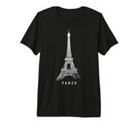 Parigi Torre Eiffel Vintage Skyline Amore Francia Love Paris Maglietta Premium