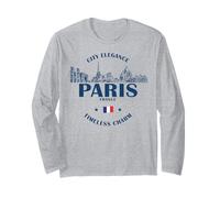 Parigi Viaggi Francia Luoghi d'Interesse Vintage Maglia a Manica
