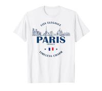 Parigi Viaggi Francia Luoghi d'Interesse Vintage Maglietta