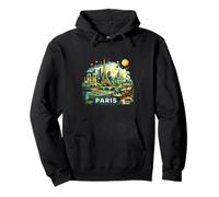 Parigi Vintage Torre Eiffel, Montmartre Felpa con Cappuccio
