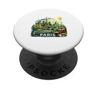 Parigi vintage Torre Eiffel, Montmartre PopSockets PopGrip Adesivo