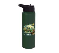 Parigi vintage Torre Eiffel, Montmartre Stainless Steel Insulated Water Bottle