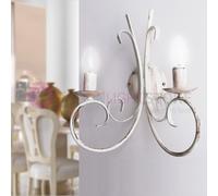 PARIGINA Applique Candelabro Rustico in Ferro a 2 Luci