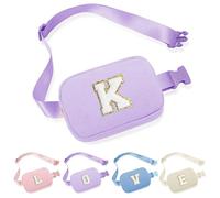 Parima Marsupio da donna e ragazza, con lettere, marsupio, da donna, piccolo, regalo personalizzato, regalo di compleanno per ragazze e donne, marsupio con lettere, Lilla, K