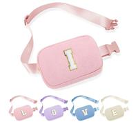 Parima Marsupio da donna e ragazza, con lettere, marsupio, da donna, piccolo, regalo personalizzato, regalo di compleanno per ragazze e donne, marsupio con lettere, Colore: rosa., IO