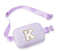 Parima Marsupio da donna e ragazza, con lettere, marsupio, da donna, piccolo, regalo personalizzato, regalo di compleanno per ragazze, donne, marsupio, con lettere, Lilla, K