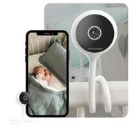 PARINNOV - 2K(3MP) Baby Monitor, Baby Monitor Video e Audio, Avviso di Pianto e Movimento, Notturna, Walkie-Talkie, Monitoraggio della Temp. e Umidità, Ninne Nanne, Asta di Montaggio Regolabile, Alexa