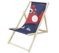 PARIS 2024 CMP, CJO9100, Set di 2 Sdraio Mascotte, Prodotto Ufficiale con Licenza, Multi-posizione, Ideale per spiaggia e giardino, 3 livelli di regolazione, Sedia Pieghevole