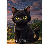 Paris Black Cat Notebook - 8” x 10” Lined Journal | 70 Sheets | Eiffel Tower Design: A cute travel-inspired notebook featuring a charming black cat in Paris, perfect for journaling, notes, or gifts