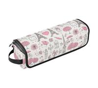 Paris Borsa per strumenti per capelli beige pastello per strumenti caldi piastra piastra arricciacapelli asciugacapelli accessori per la cura dei capelli accessori organizer custodia per donne