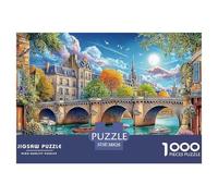 Paris Bridge SceneSuperior 1000-Piece Jigsaw Puzzles for Adults Delivering A Series of Challenging Educational Games - Positioned As The Ideal Educational Gift Jigsaw Puzzles for Adults And Kids Age